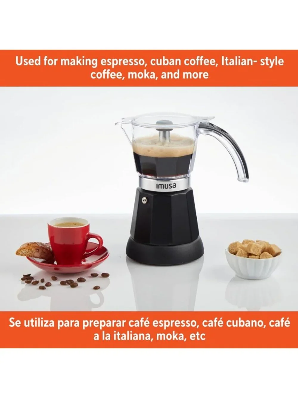Electric Espresso Maker - 6/3 Cup Coffee Machine for Cuban Coffee & Moka Drinks